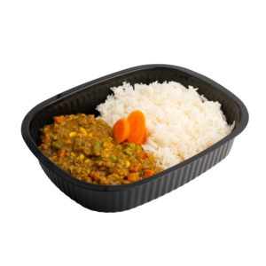 Mince curry and rice